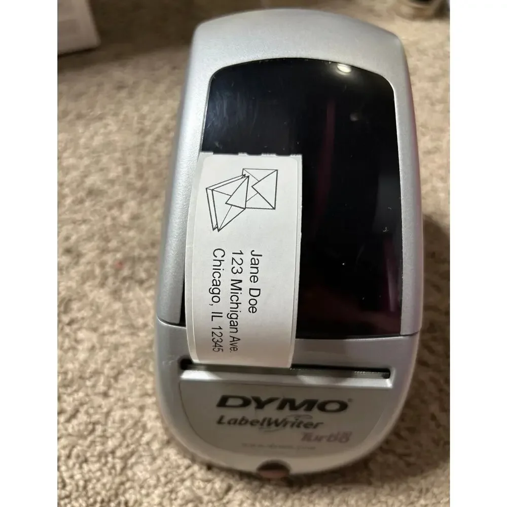 Dymo LabelWriter 330 Turbo Maroon & Silver Thermal Label Printer Working USB